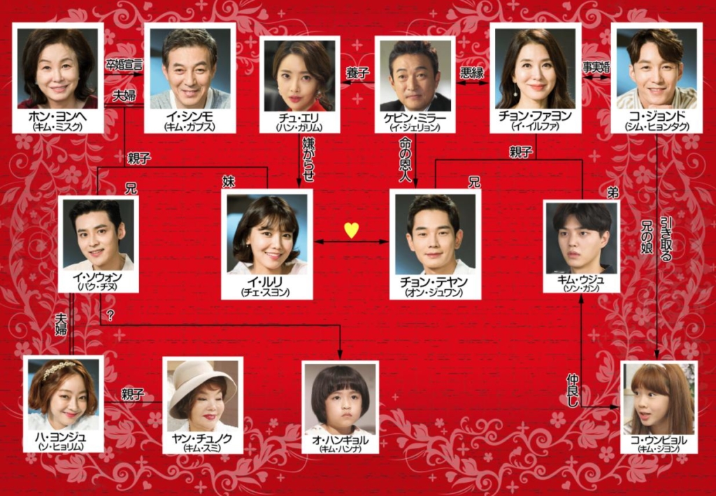 今日、妻やめます～偽りの家族～　相関図